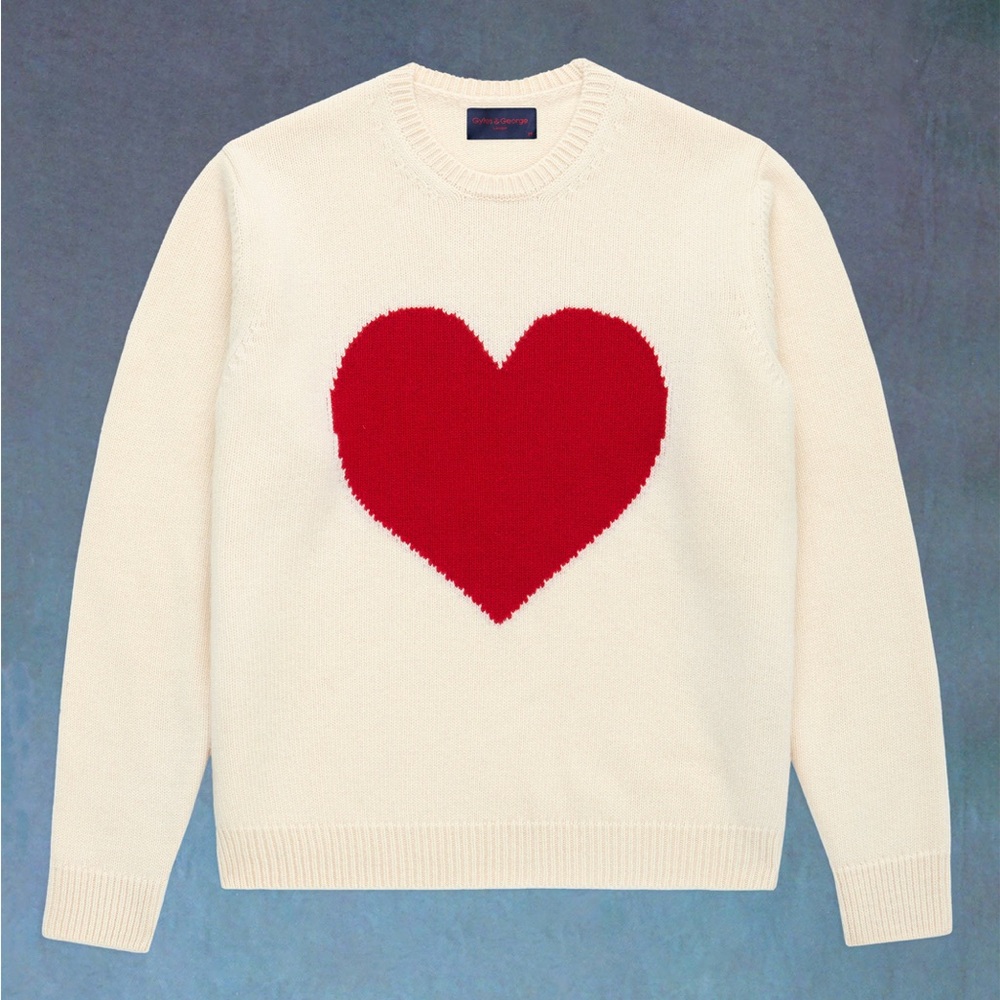 Gyles & George Unisex Heart Sweater - WORN ONCE